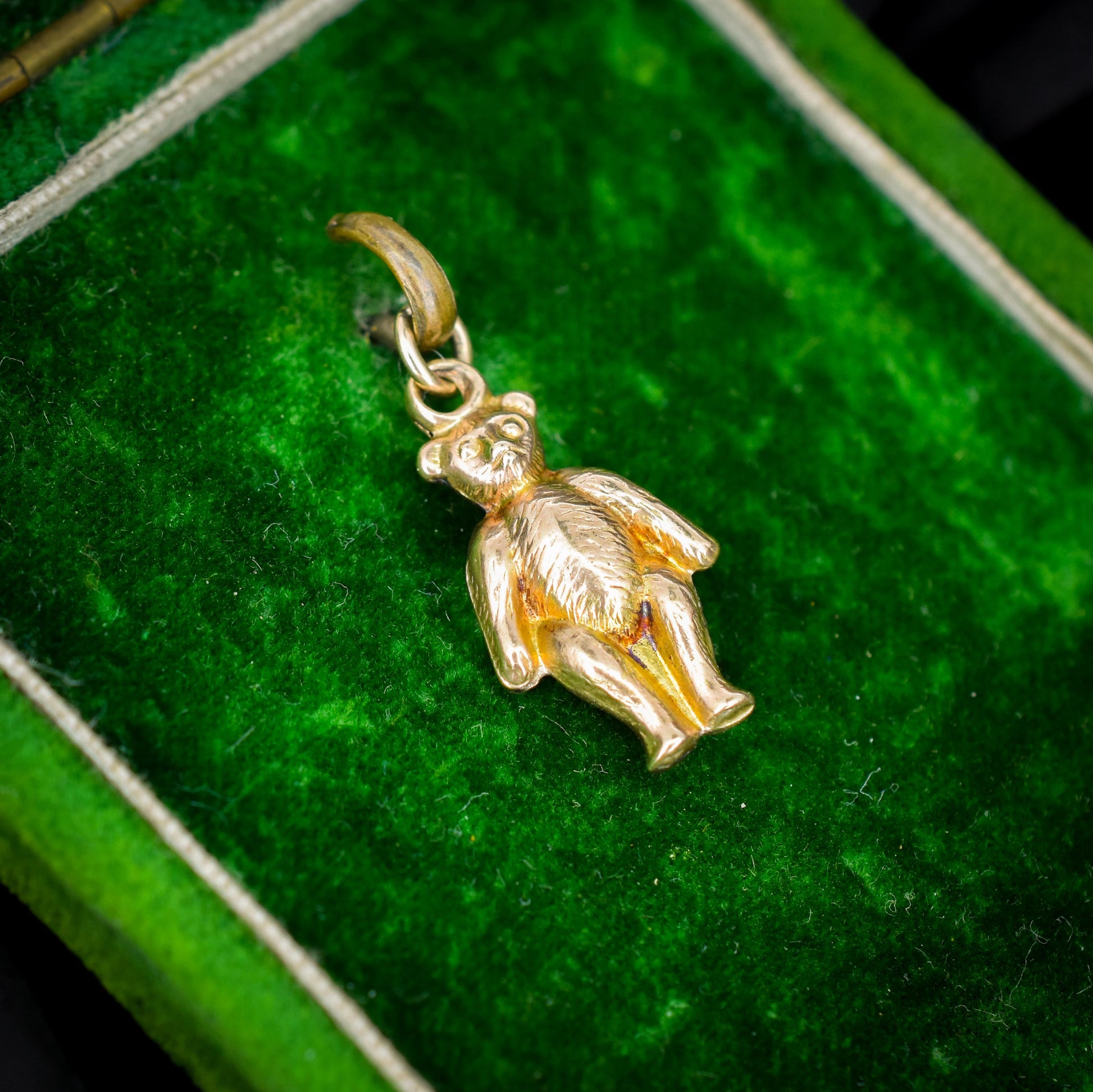 Antique 9ct Gold Teddy Bear Charm Pendant