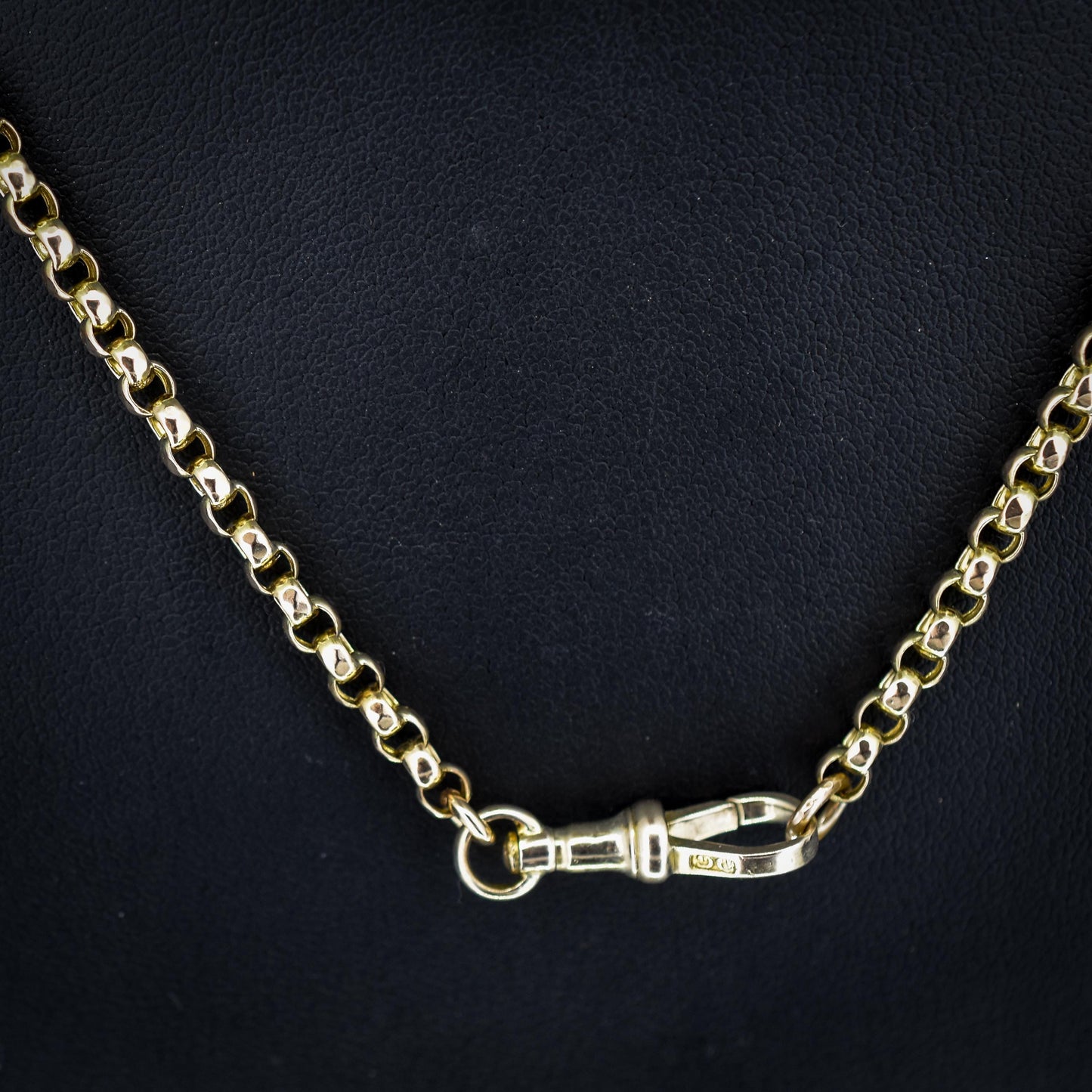 Antique Victorian 9ct Gold Chain Necklace with Dog Clip | 20.5"