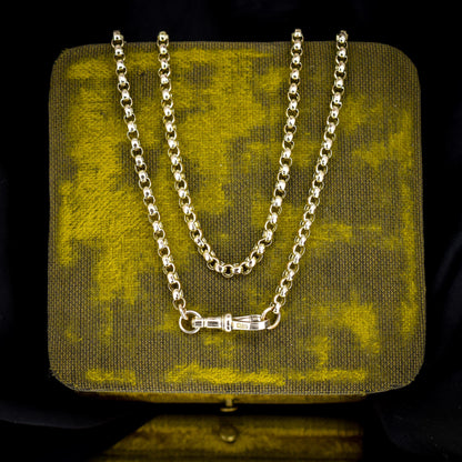 Antique Victorian 9ct Gold Chain Necklace with Dog Clip | 20.5"