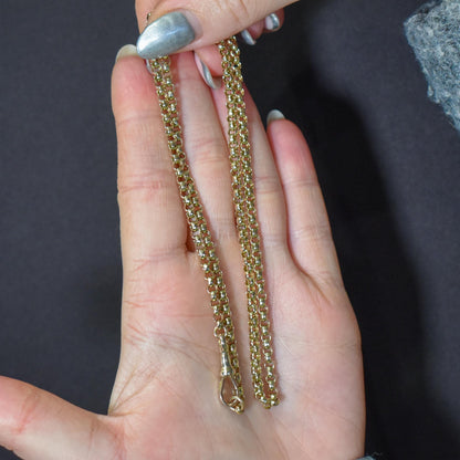 Antique Victorian 9ct Gold Chain Necklace with Dog Clip | 20.5"