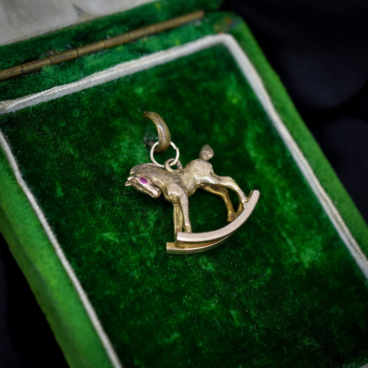 Vintage 9ct Gold Rocking Horse Charm Pendant - Dated 1967