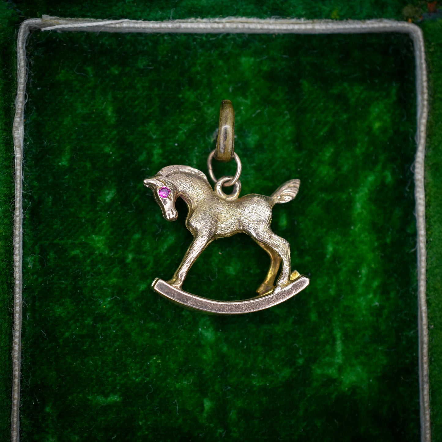 Vintage 9ct Gold Rocking Horse Charm Pendant - Dated 1967