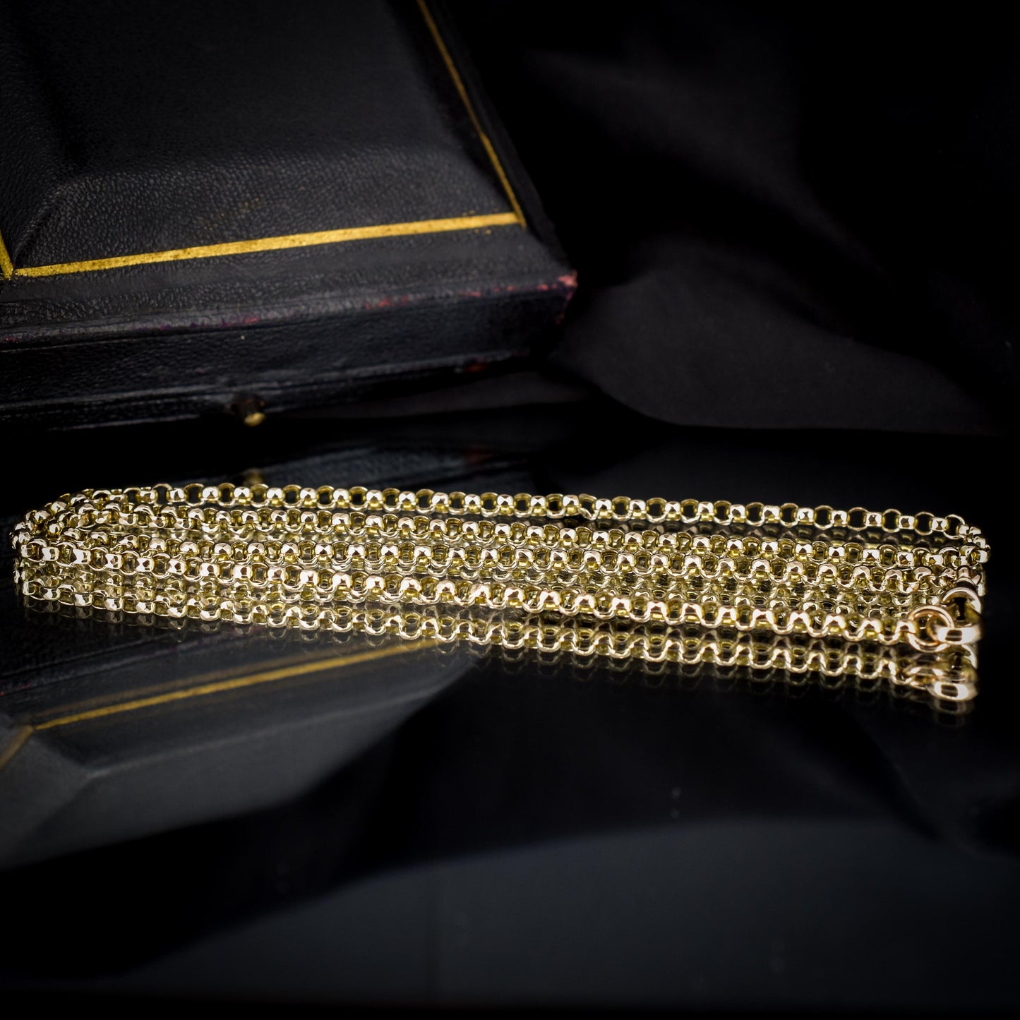 Antique Victorian 9ct Gold Chain Necklace with Dog Clip | 20.5"