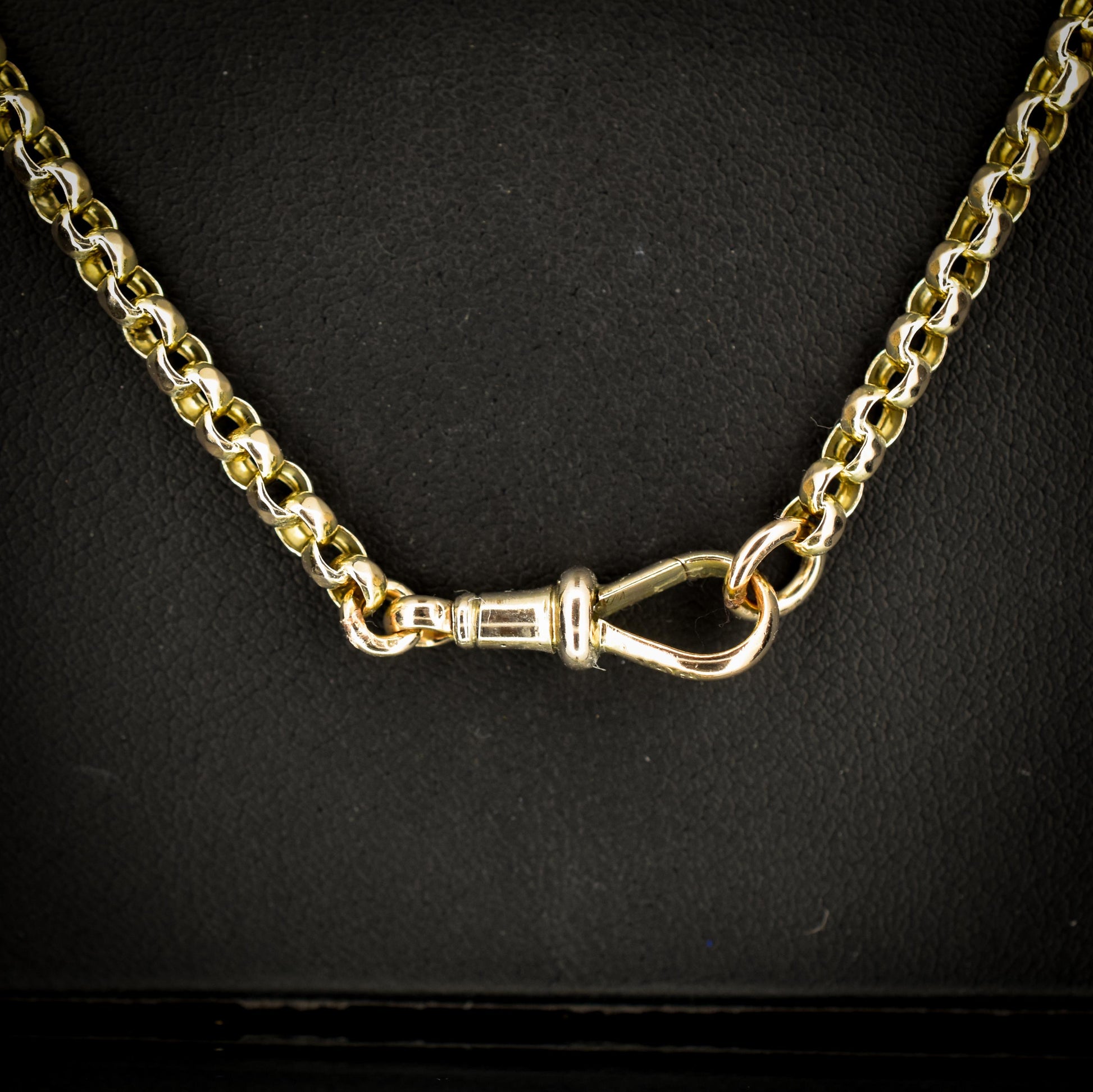 Antique Victorian 9ct Gold Chain Necklace with Dog Clip | 20.5"