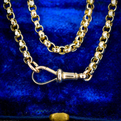 Antique Victorian 9ct Gold Chain Necklace with Dog Clip | 20.5"