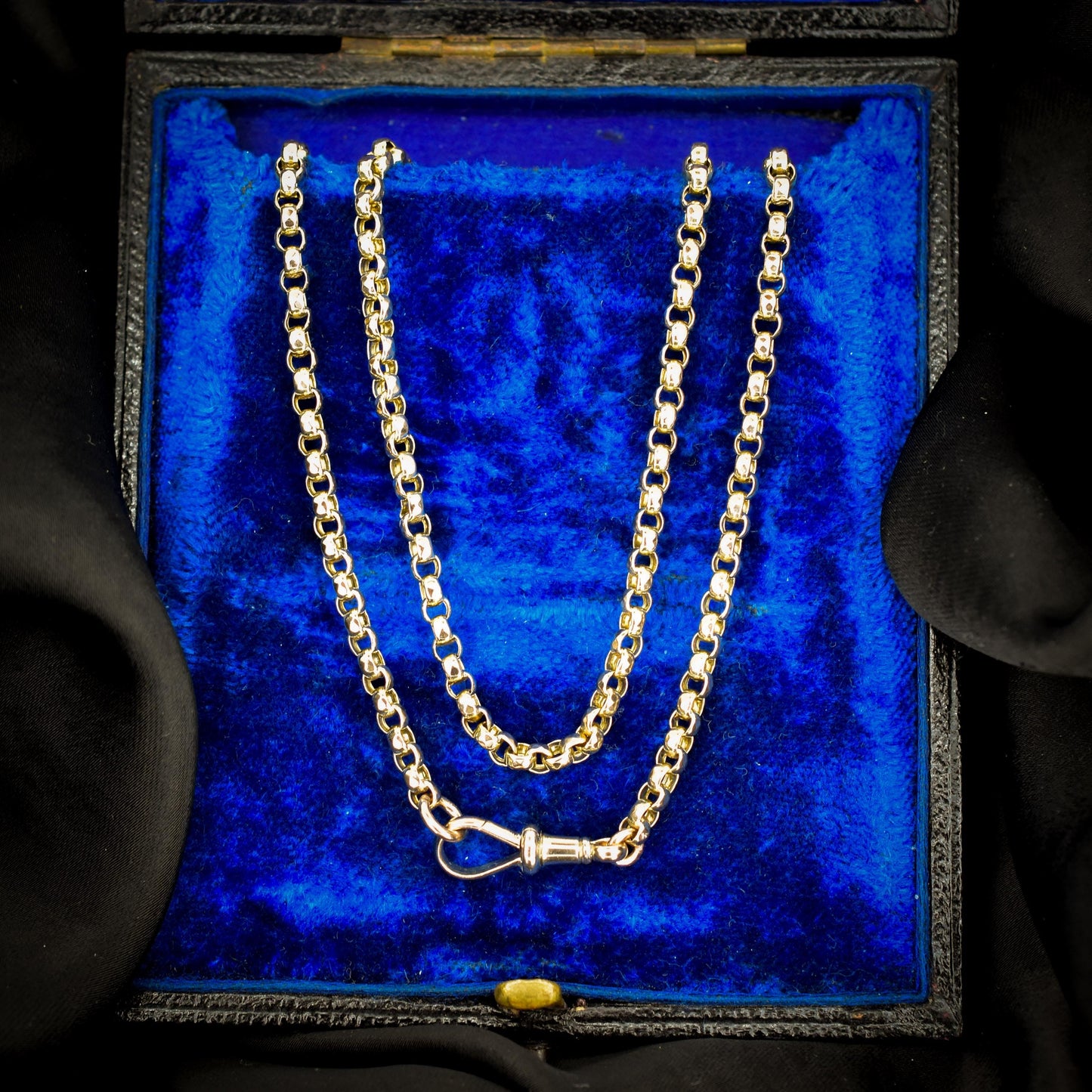 Antique Victorian 9ct Gold Chain Necklace with Dog Clip | 20.5"