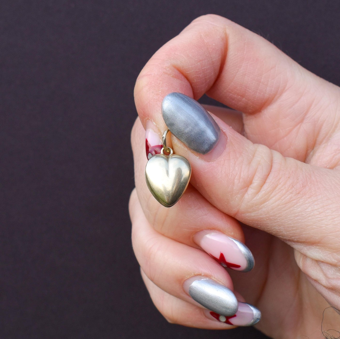 Antique Victorian 9ct Gold Fancy Heart Locket Pendant