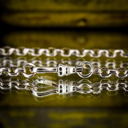 Antique Victorian 9ct Gold Faceted Link Chain Necklace with Dog Clip | 21"