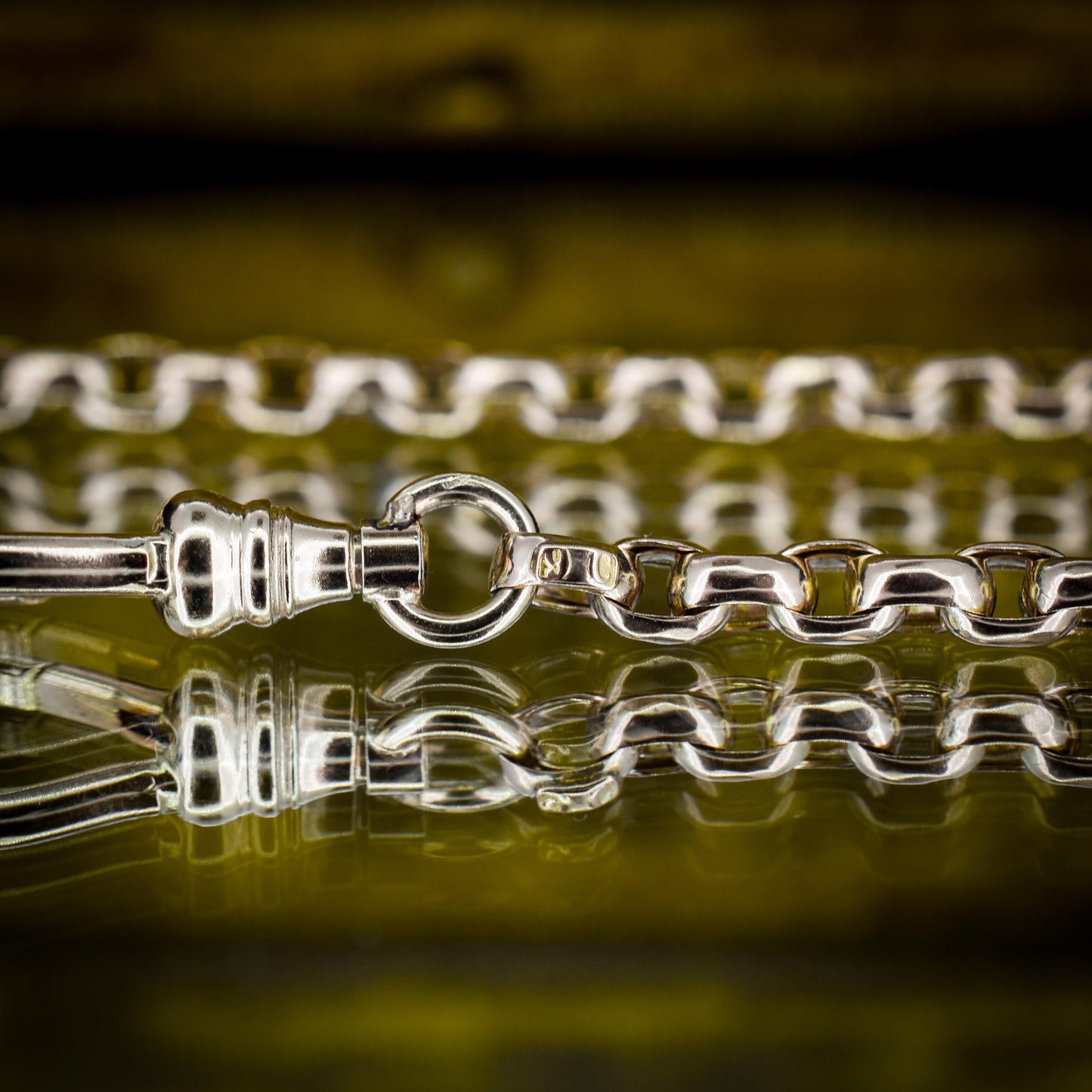 Antique Victorian 9ct Gold Faceted Link Chain Necklace with Dog Clip | 21"