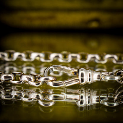 Antique Victorian 9ct Gold Faceted Link Chain Necklace with Dog Clip | 21"