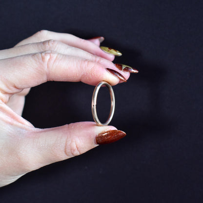 Antique Large 9ct Gold Split Ring, 27mm