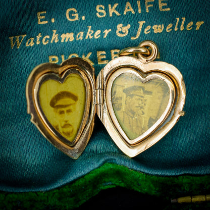 Antique Turquoise Pearl Flower Rolled Gold Locket Pendant