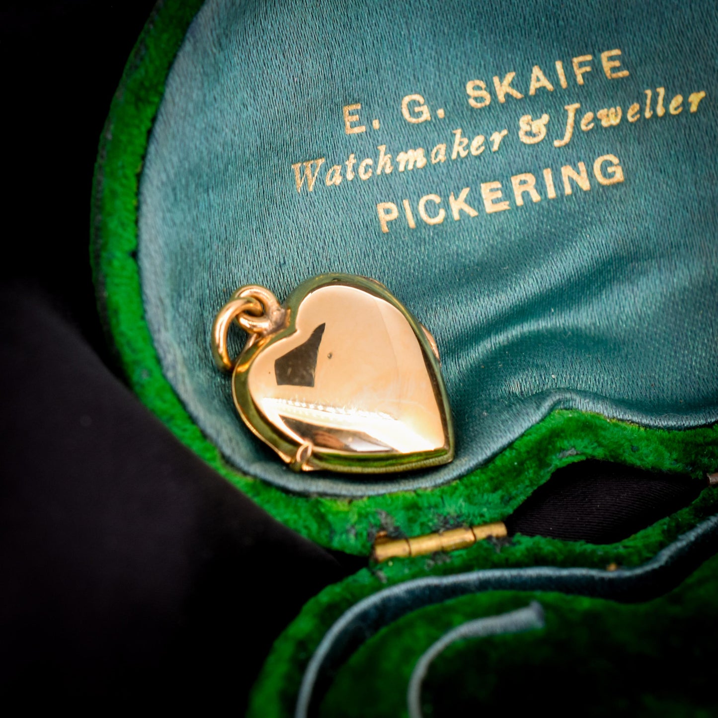 Antique Turquoise Pearl Flower Rolled Gold Locket Pendant