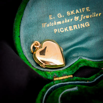 Antique Turquoise Pearl Flower Rolled Gold Locket Pendant