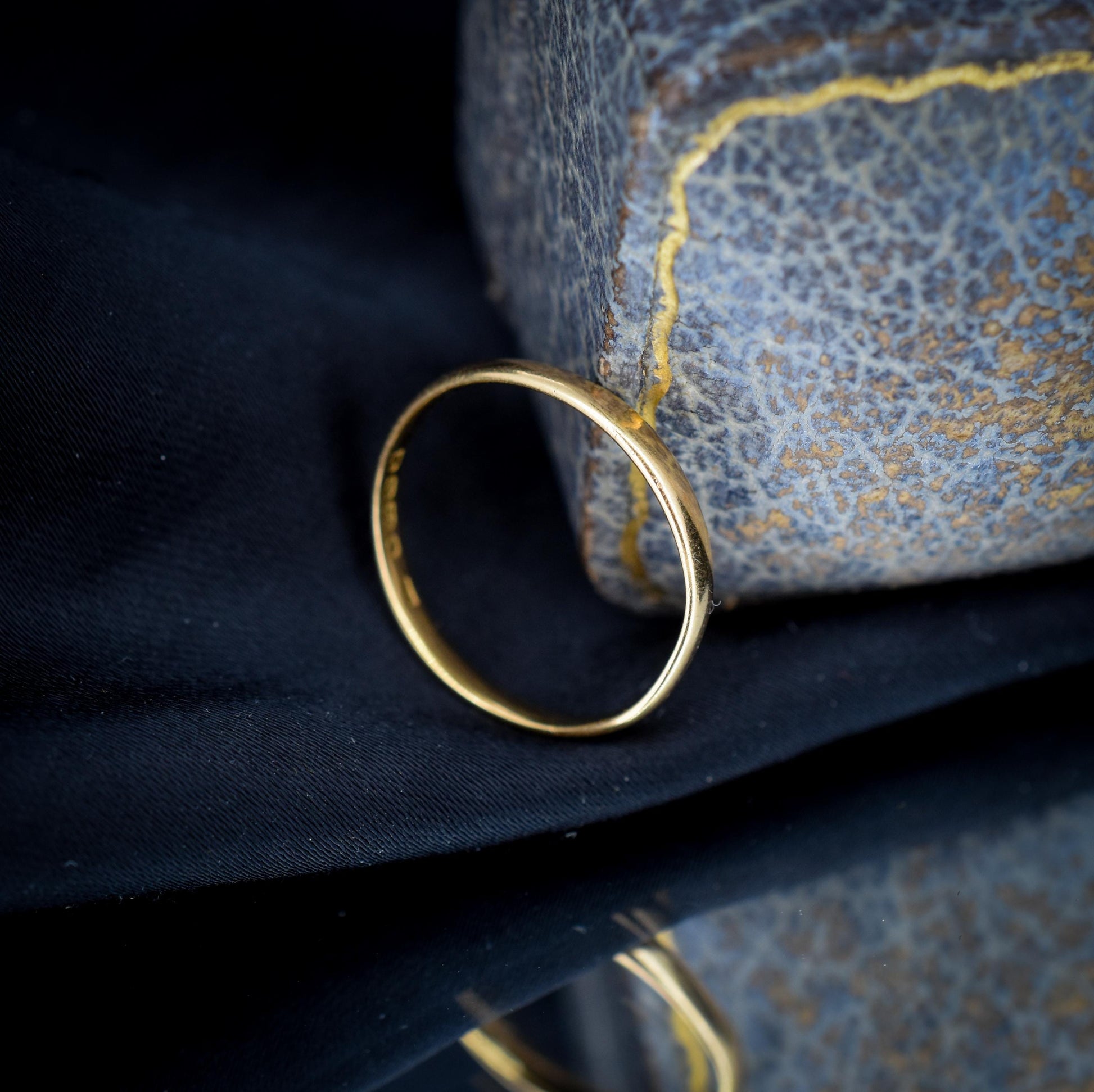 Vintage '1936' 22ct Yellow Gold Plain Stacking Wedding Band Ring