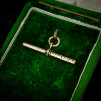 Antique 9ct Gold T-Bar Pendant Charm