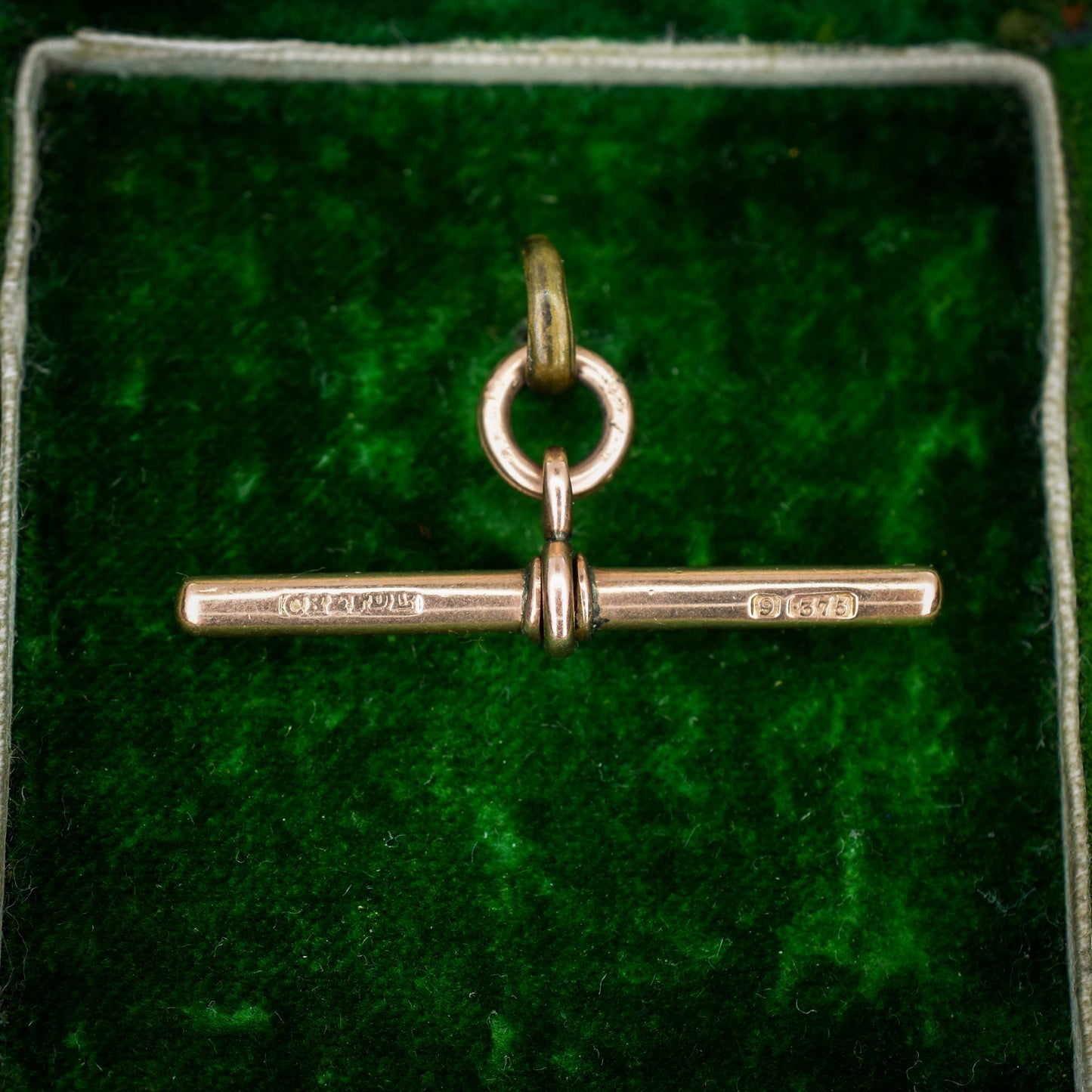 Antique 9ct Gold T-Bar Pendant Charm