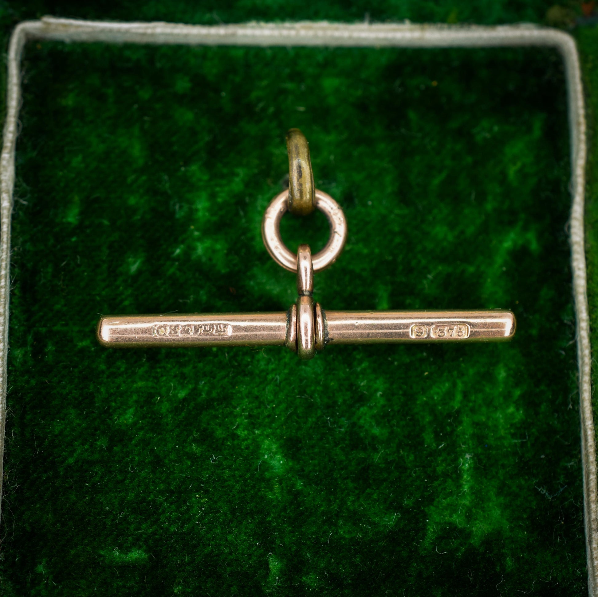 Antique 9ct Gold T-Bar Pendant Charm