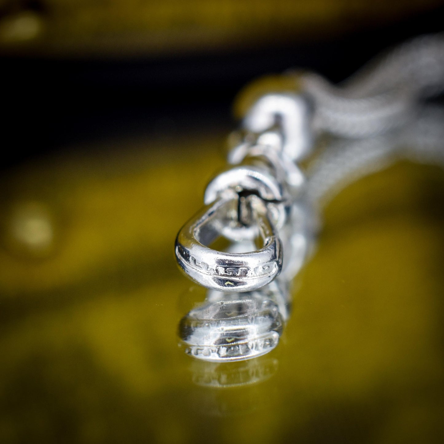 Antique Silver Double-Strand Albertina Albert Chain Bracelet with Tassel