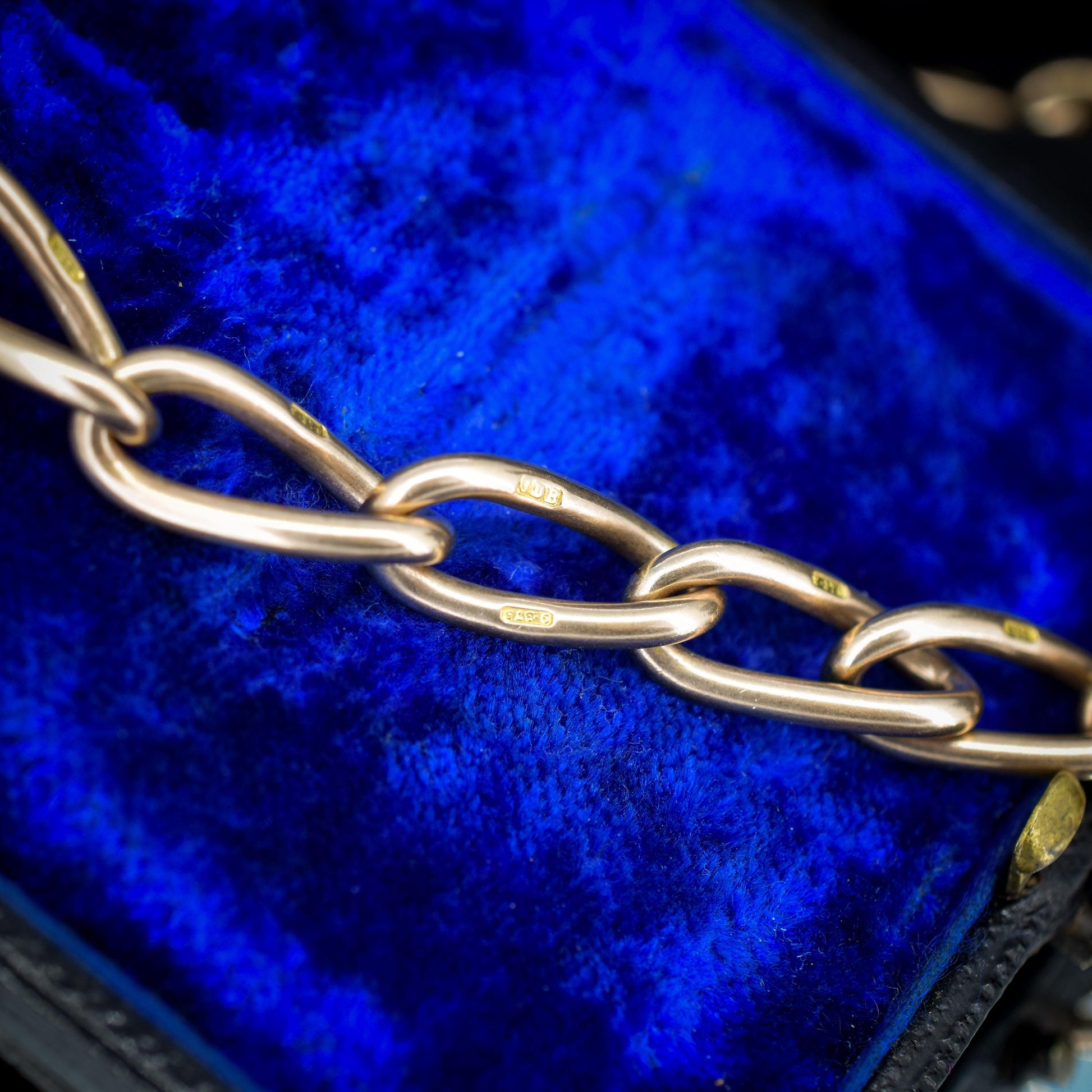 Antique 67.4g 9ct Gold Double Dog Clip Albert Watch Chain Necklace | 16"