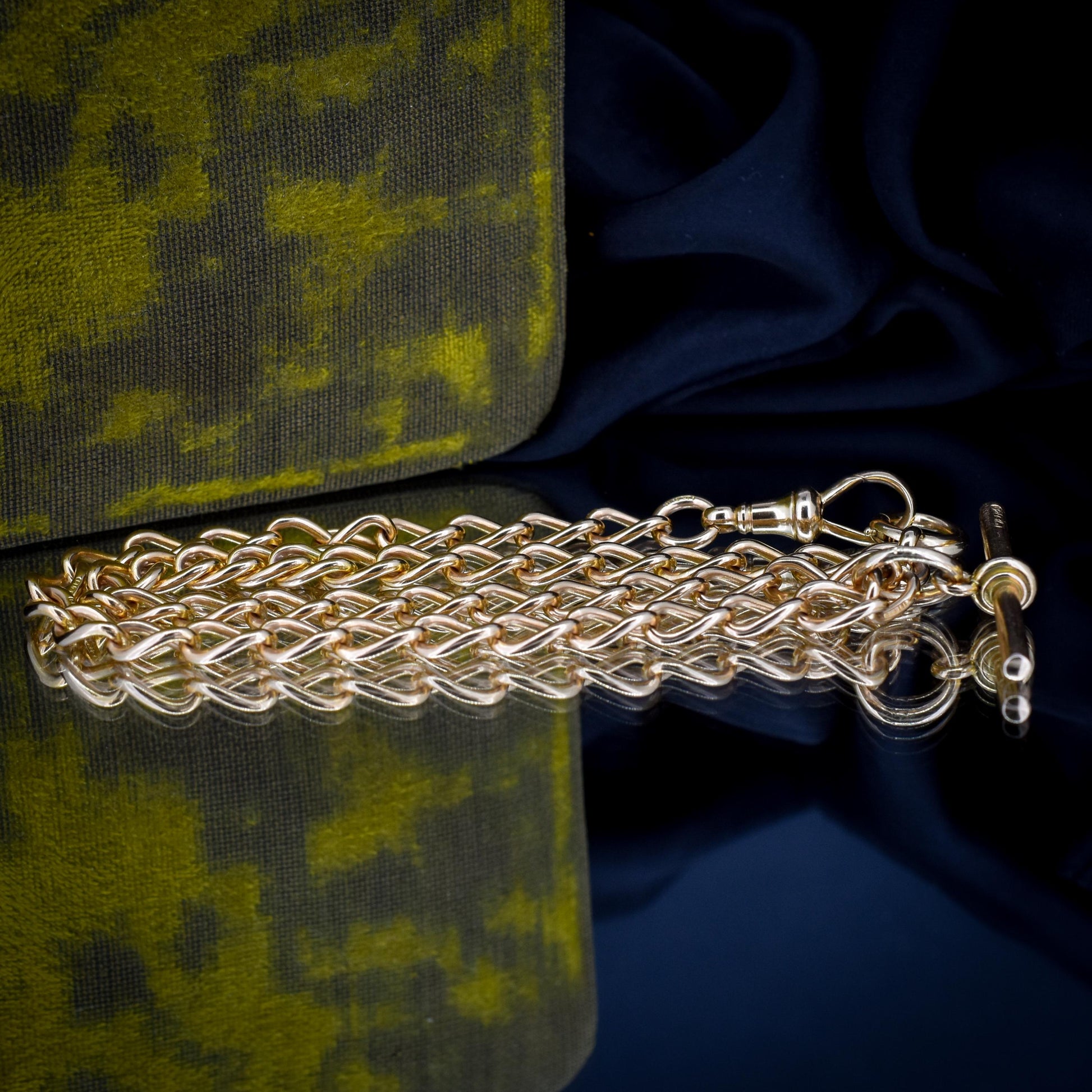 Antique 15ct Gold Oval Link Albert Watch Chain Necklace | 17.5" | Chester 1906