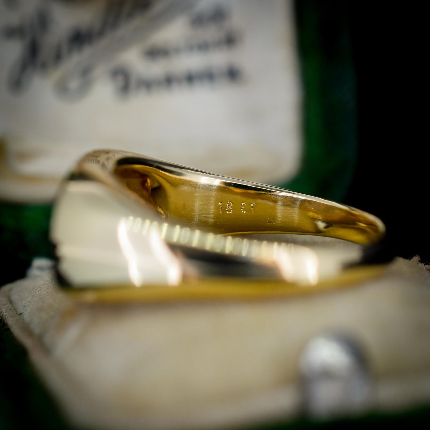 1.50ct Black Opal Solitaire 18ct Yellow Gold Signet Ring - 7.8g