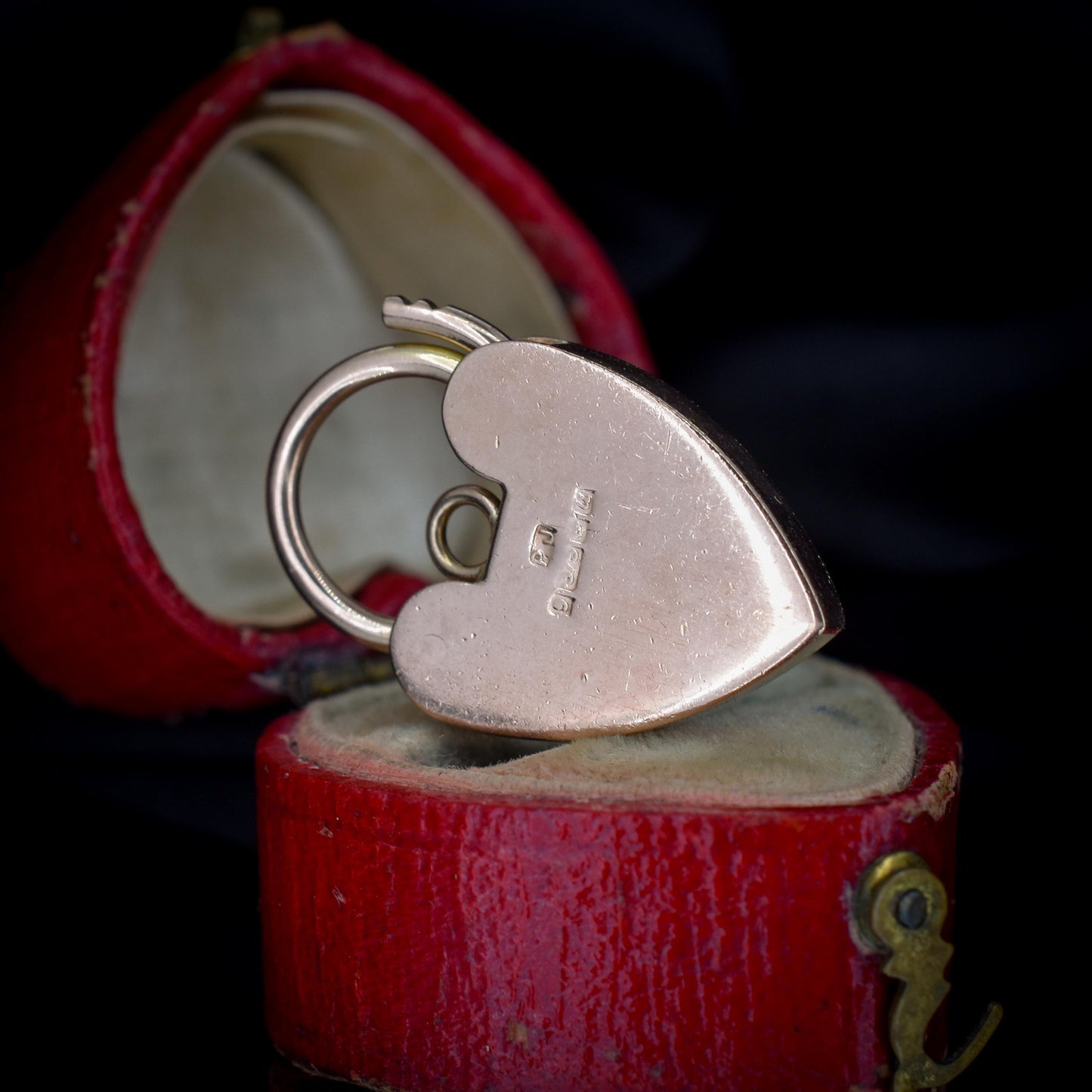 Vintage 9ct Rose Gold Heart Padlock Pendant