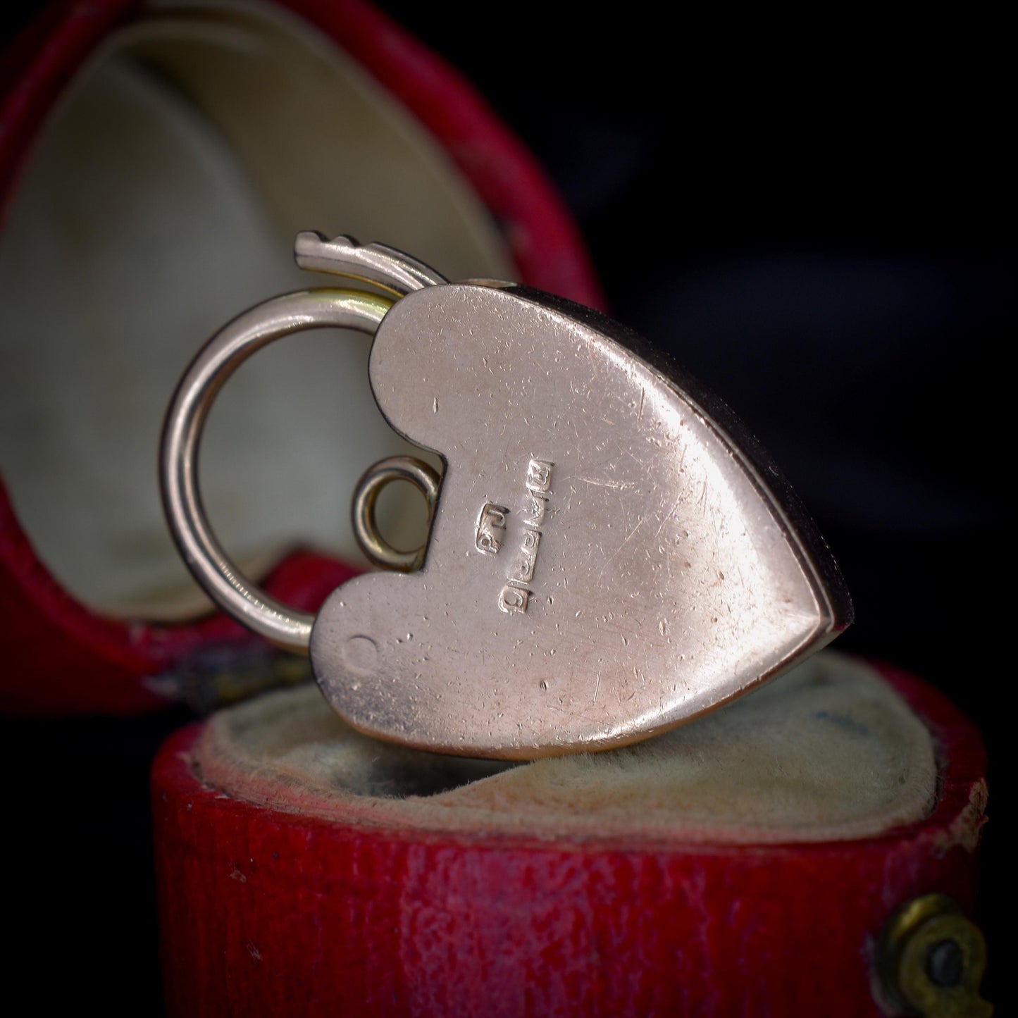 Vintage 9ct Rose Gold Heart Padlock Pendant
