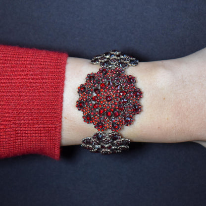 Antique Victorian Bohemian Garnet Bracelet | Circa.1890