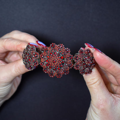 Antique Victorian Bohemian Garnet Bracelet | Circa.1890
