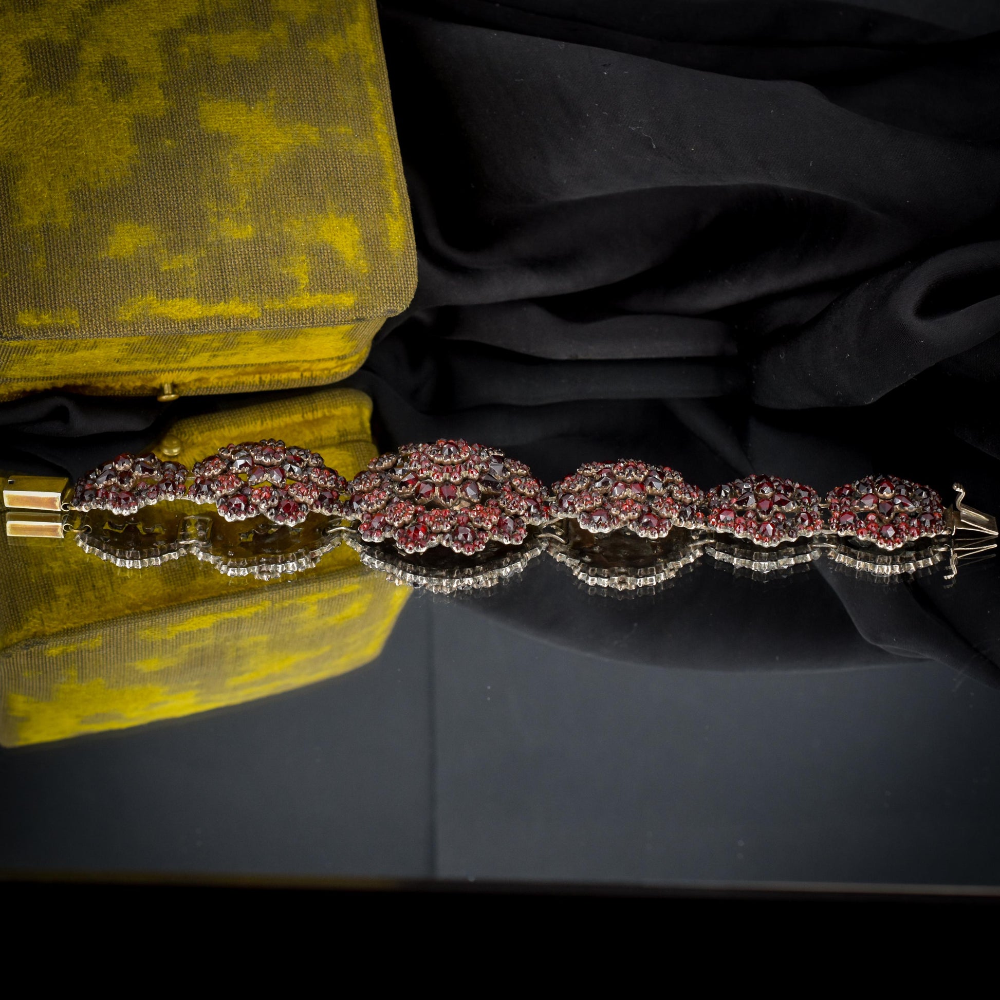 Antique Victorian Bohemian Garnet Bracelet | Circa.1890