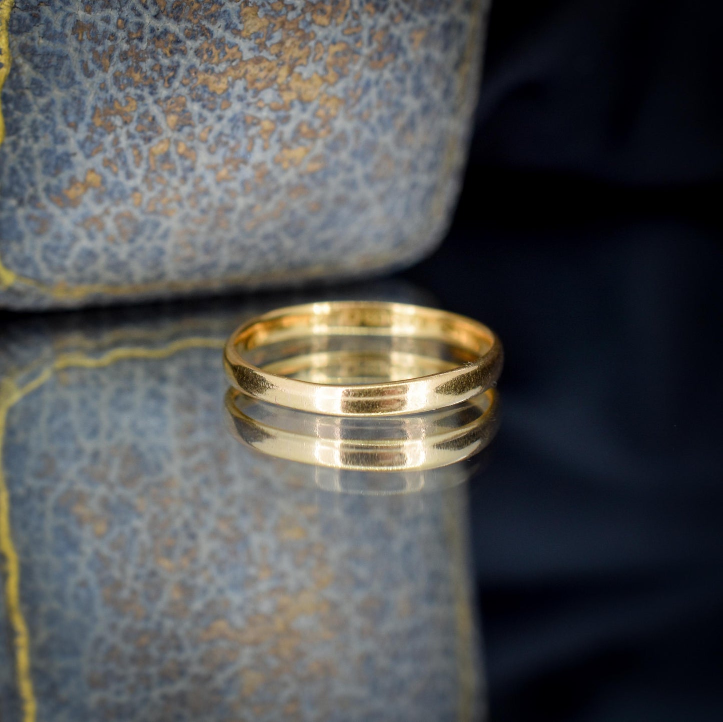 Vintage '1936' 22ct Yellow Gold Plain Stacking Wedding Band Ring