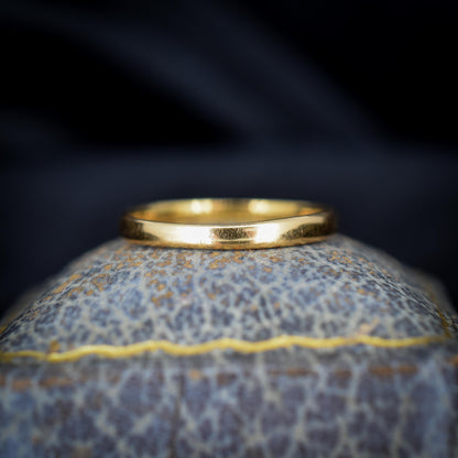 Vintage '1936' 22ct Yellow Gold Plain Stacking Wedding Band Ring