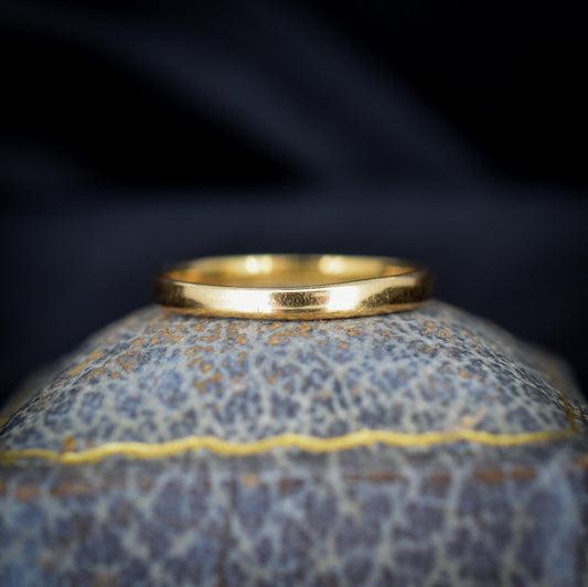 Vintage '1936' 22ct Yellow Gold Plain Stacking Wedding Band Ring