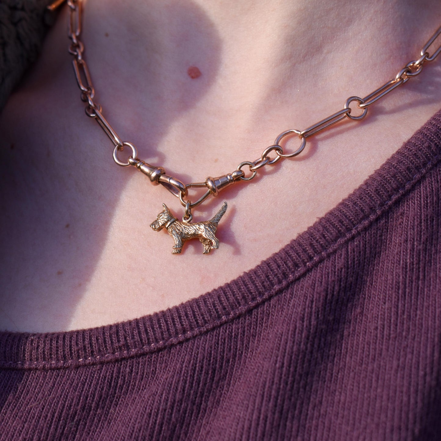 Vintage 9ct Gold Solid Scottie Westie Terrier Dog Charm