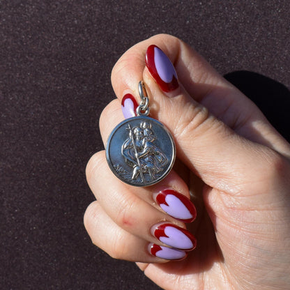 Vintage Silver St. Christopher Charm Pendant