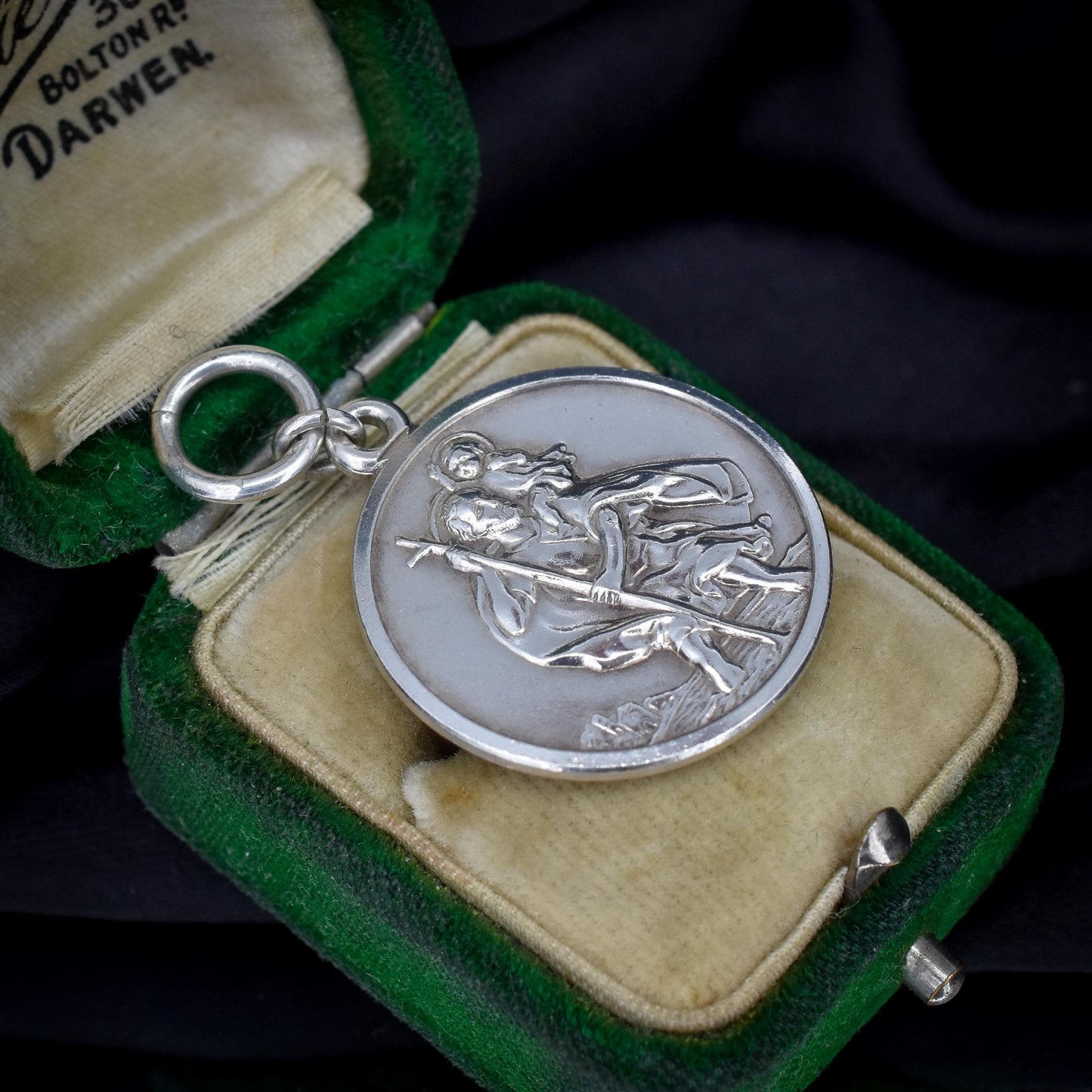 Vintage Silver St. Christopher Charm Pendant