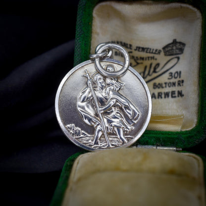 Vintage Silver St. Christopher Charm Pendant