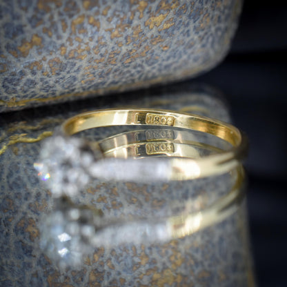 Antique 0.63ct Old Cut Diamond Solitaire 18ct Gold Engagement Ring