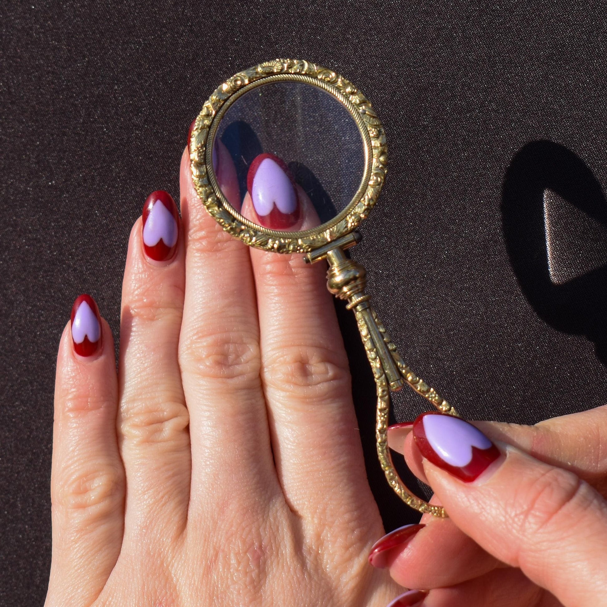 Antique Quizzing Magnifying Glass Rolled Gold Pendant | Georgian