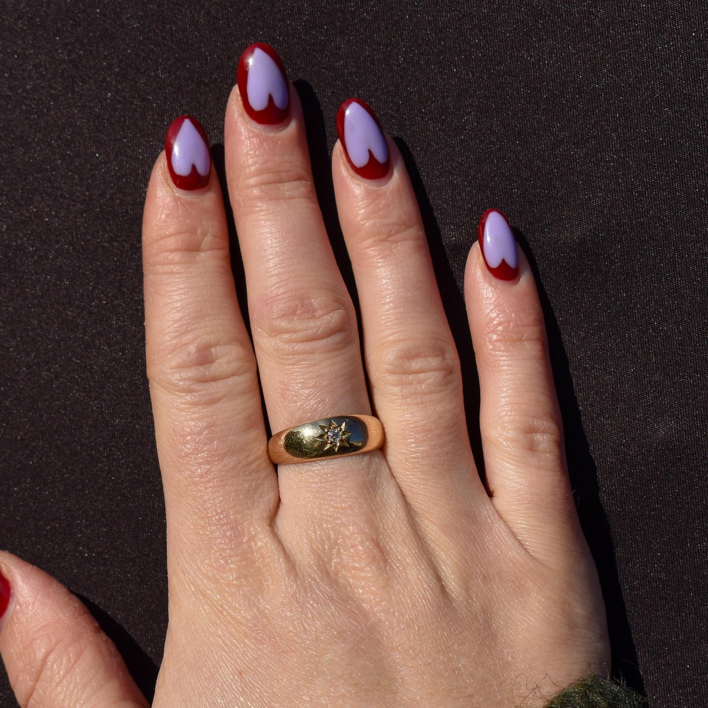 Antique 18ct Gold Diamond Starburst Gypsy Ring | Dated 1918