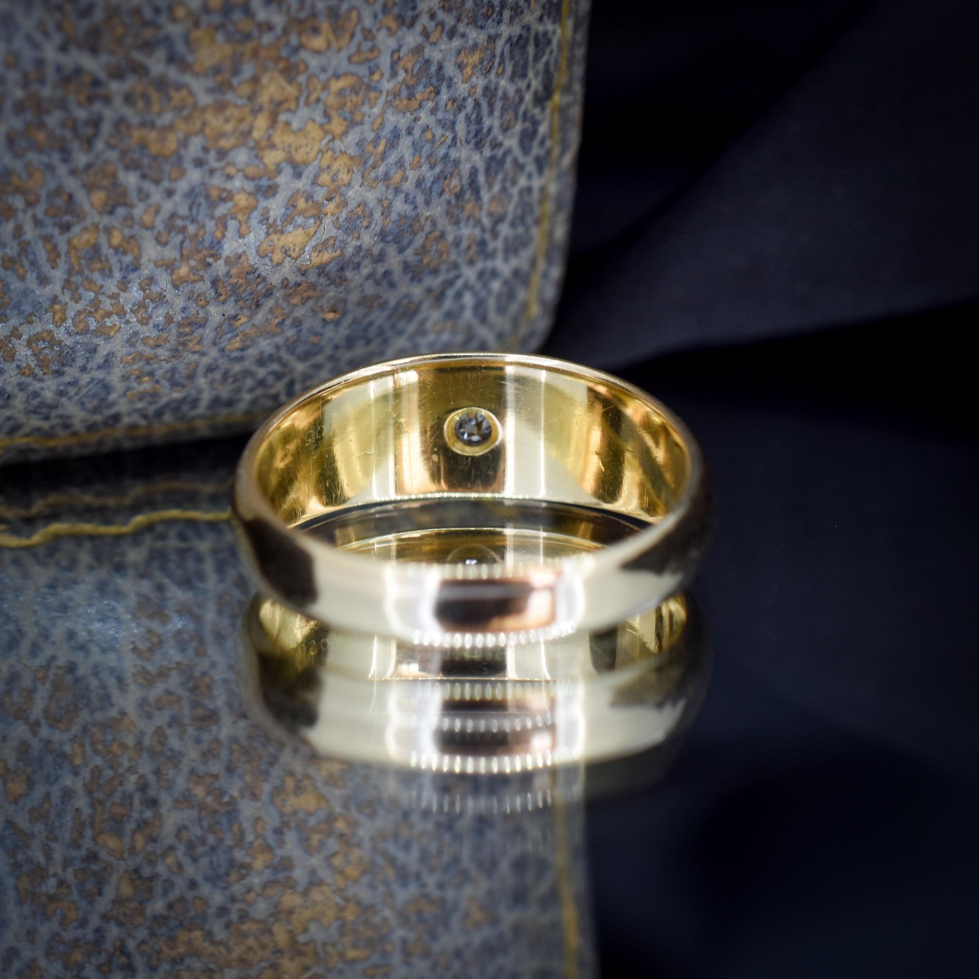 Antique 18ct Gold Diamond Starburst Gypsy Ring | Dated 1918