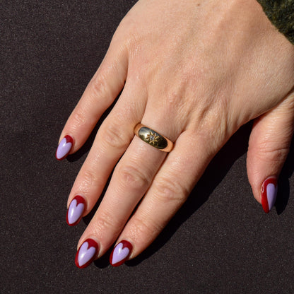 Antique 18ct Gold Diamond Starburst Gypsy Ring | Dated 1918