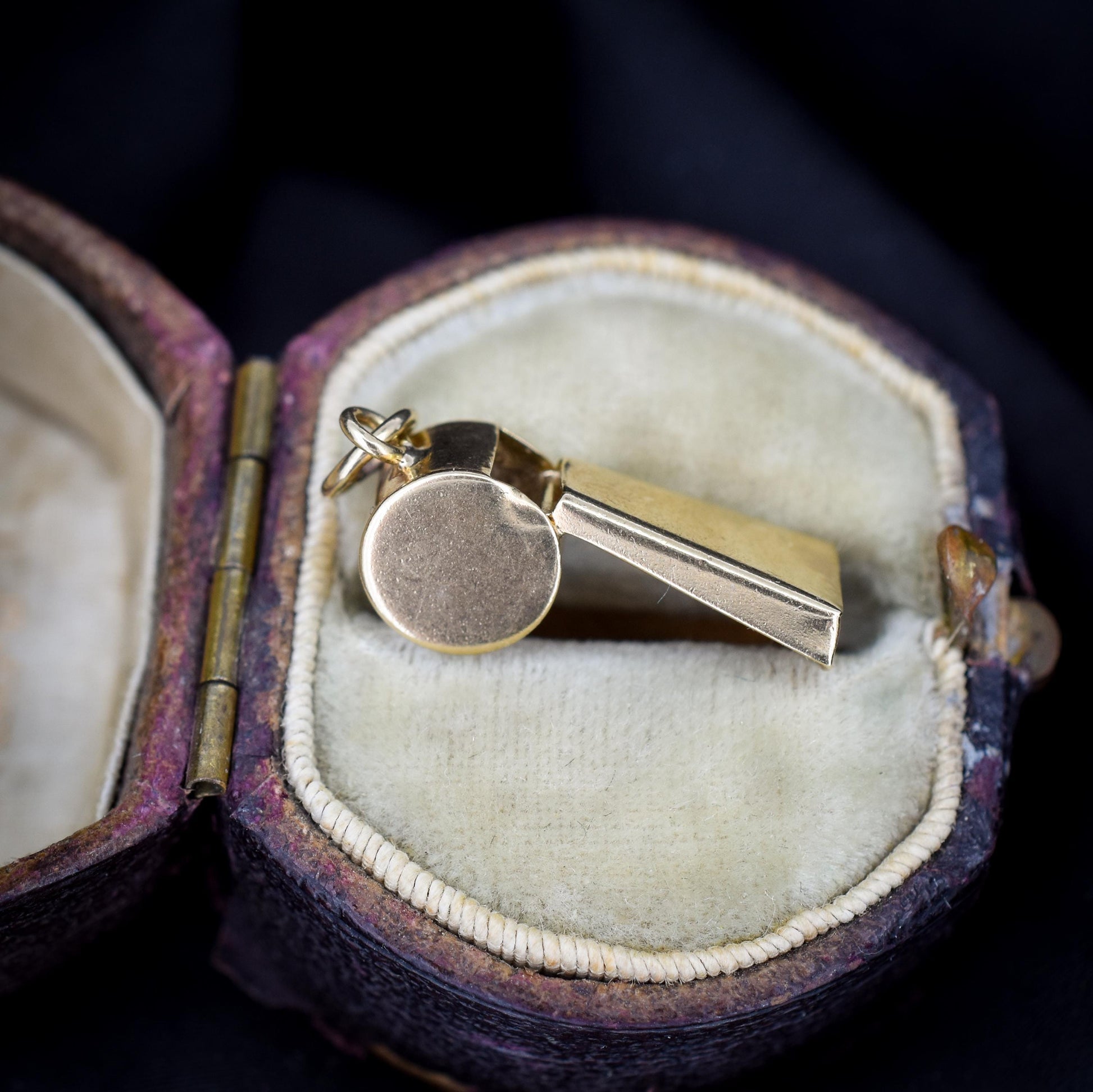 Vintage 9ct Gold Whistle Charm Pendant | London 1975