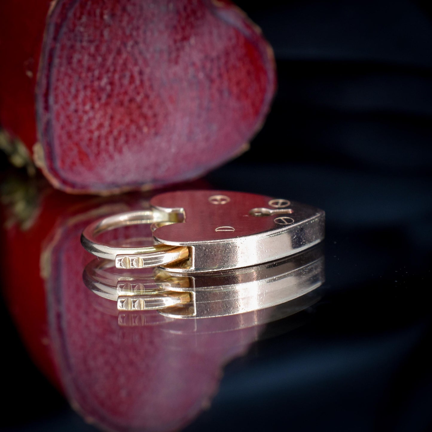 Vintage 9ct Rose Gold Heart Padlock Pendant