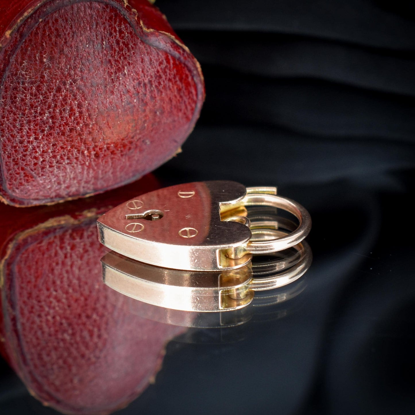 Vintage 9ct Rose Gold Heart Padlock Pendant