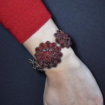 Antique Victorian Bohemian Garnet Bracelet | Circa.1890