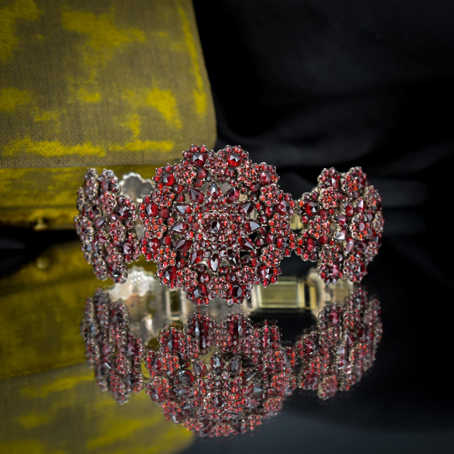 Antique Victorian Bohemian Garnet Bracelet | Circa.1890