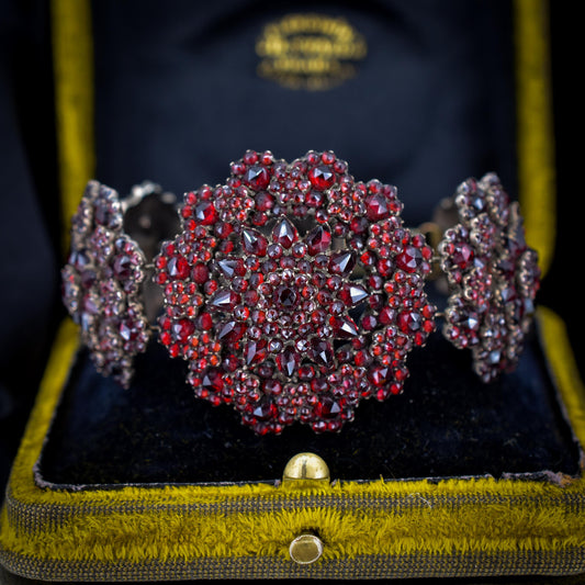 Antique Victorian Bohemian Garnet Bracelet | Circa.1890