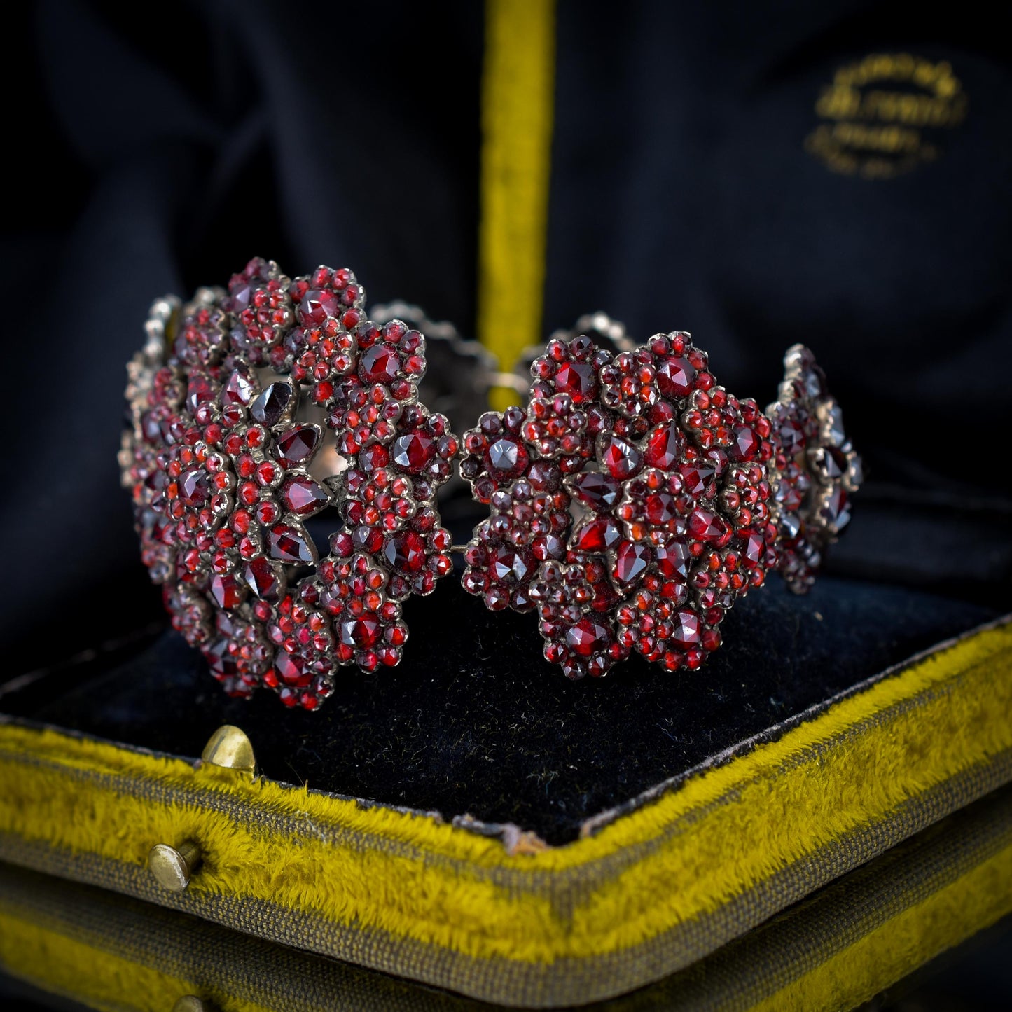 Antique Victorian Bohemian Garnet Bracelet | Circa.1890